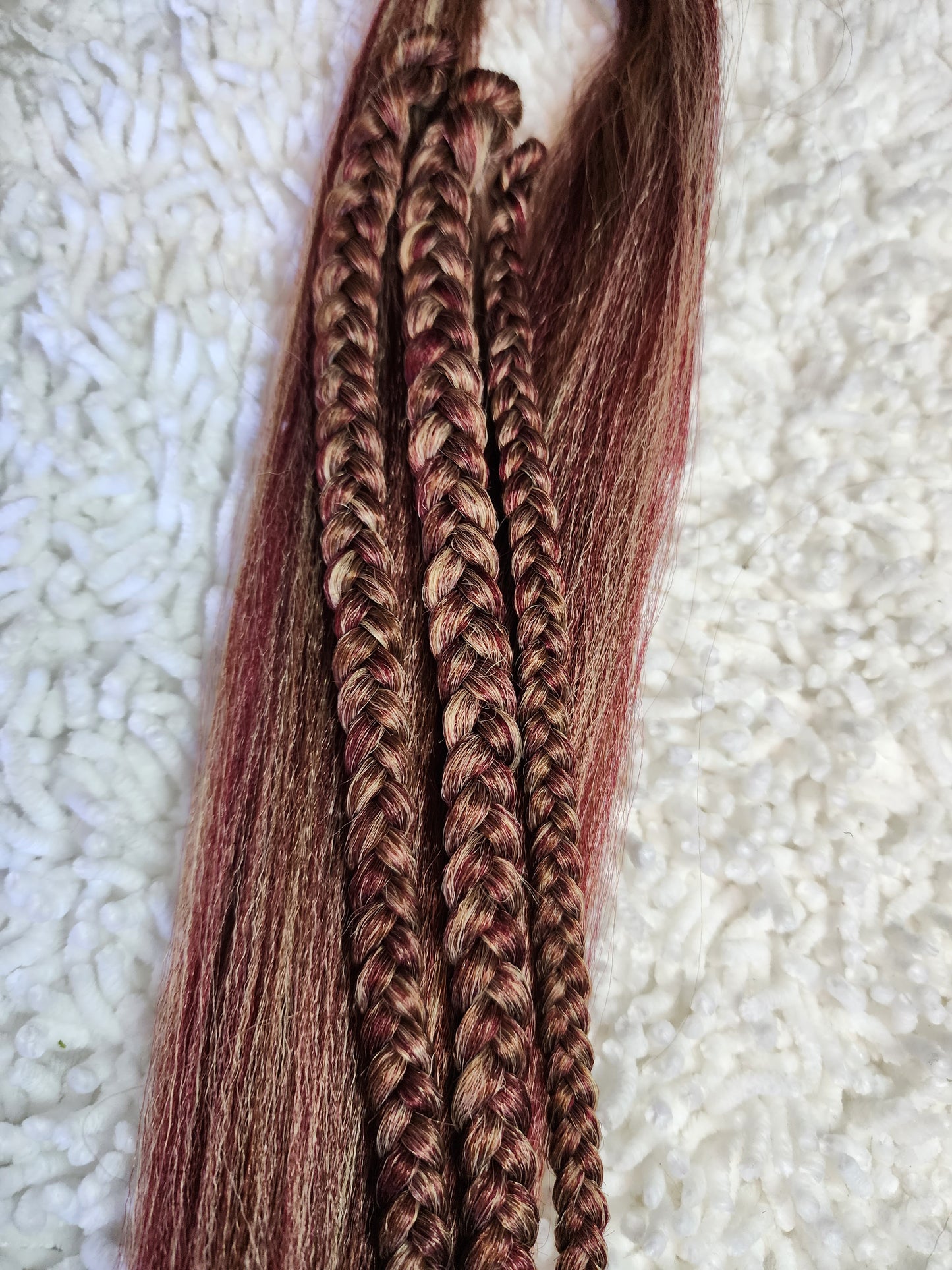 Carmel Berry Blend brown blonde burgundy prestretched braiding hair