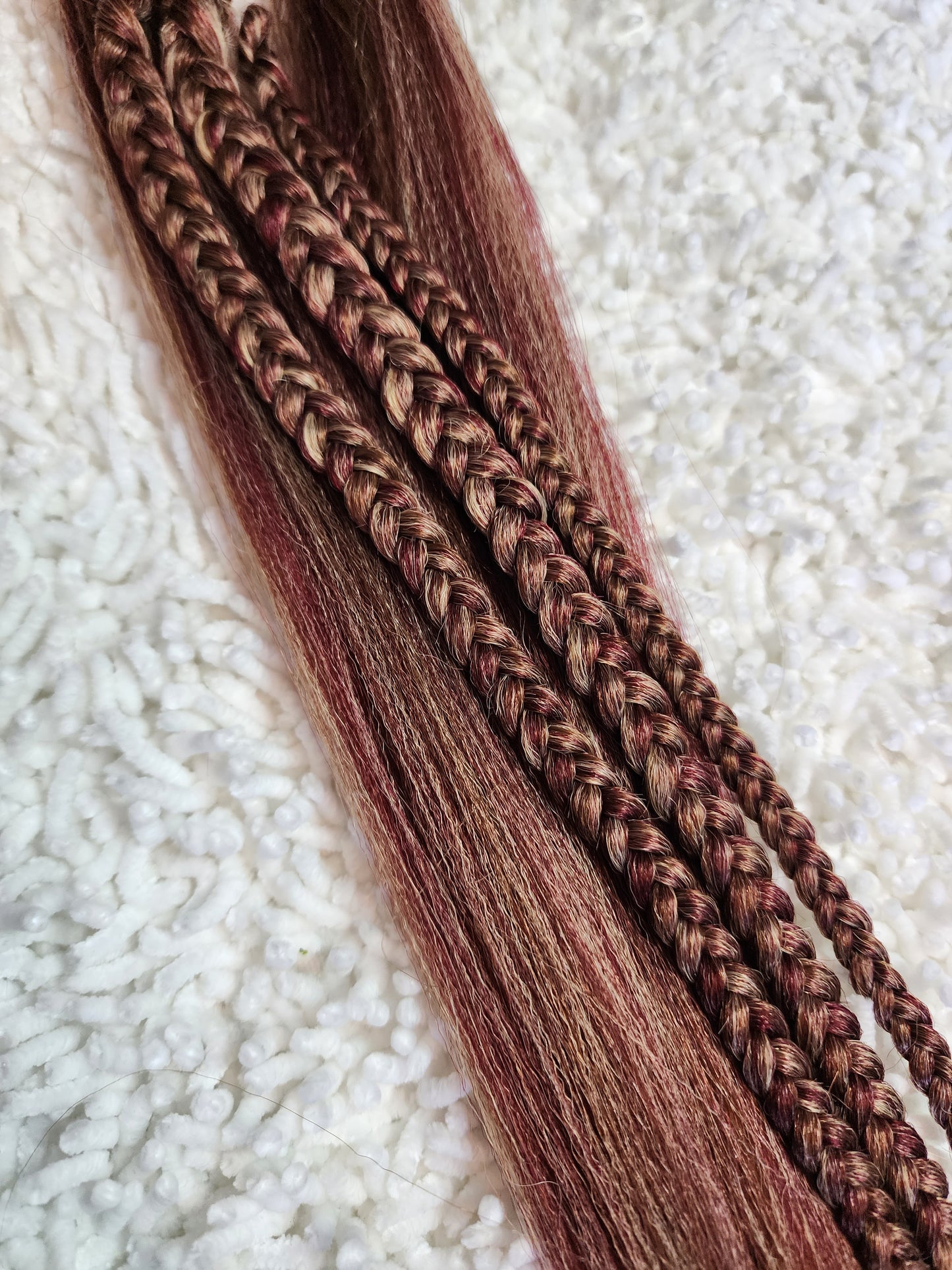 Carmel Berry Blend brown blonde burgundy prestretched braiding hair