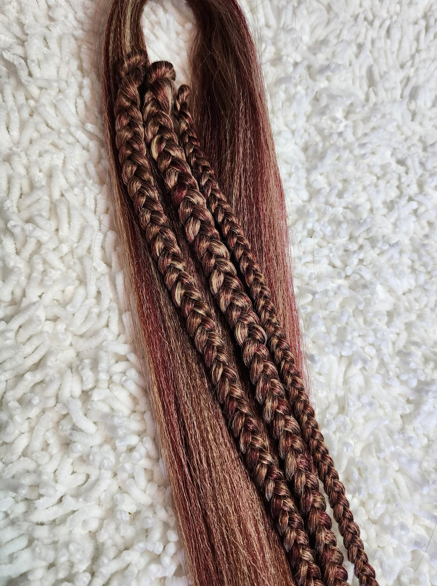 Carmel Berry Blend brown blonde burgundy prestretched braiding hair