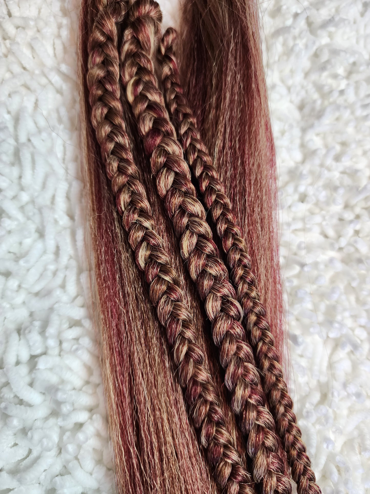 Carmel Berry Blend brown blonde burgundy prestretched braiding hair