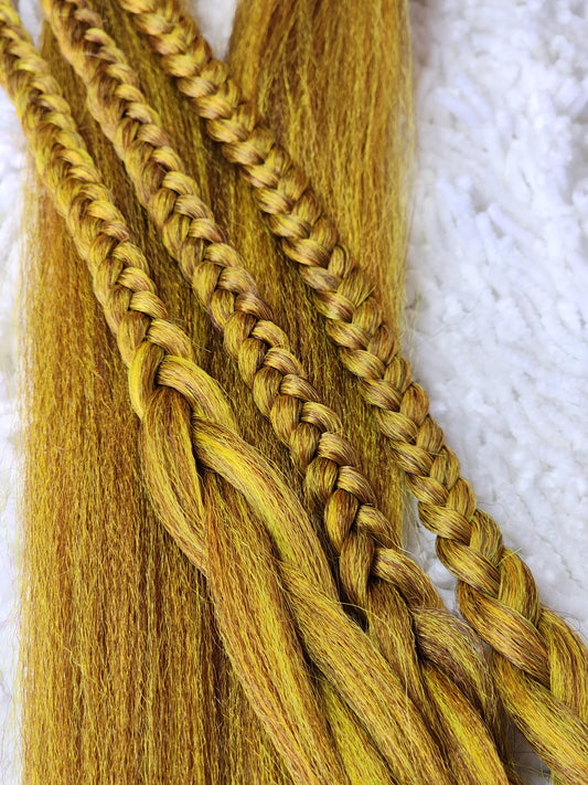 Autumn Blend yellow orange brown prestretched braiding hair