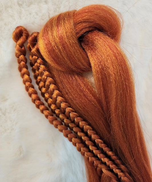 Fall Fest Blend orange red yellow prestretched braiding hair