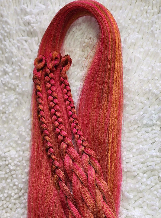 Passion Fruit Blend pink gold prestretched braiding hair