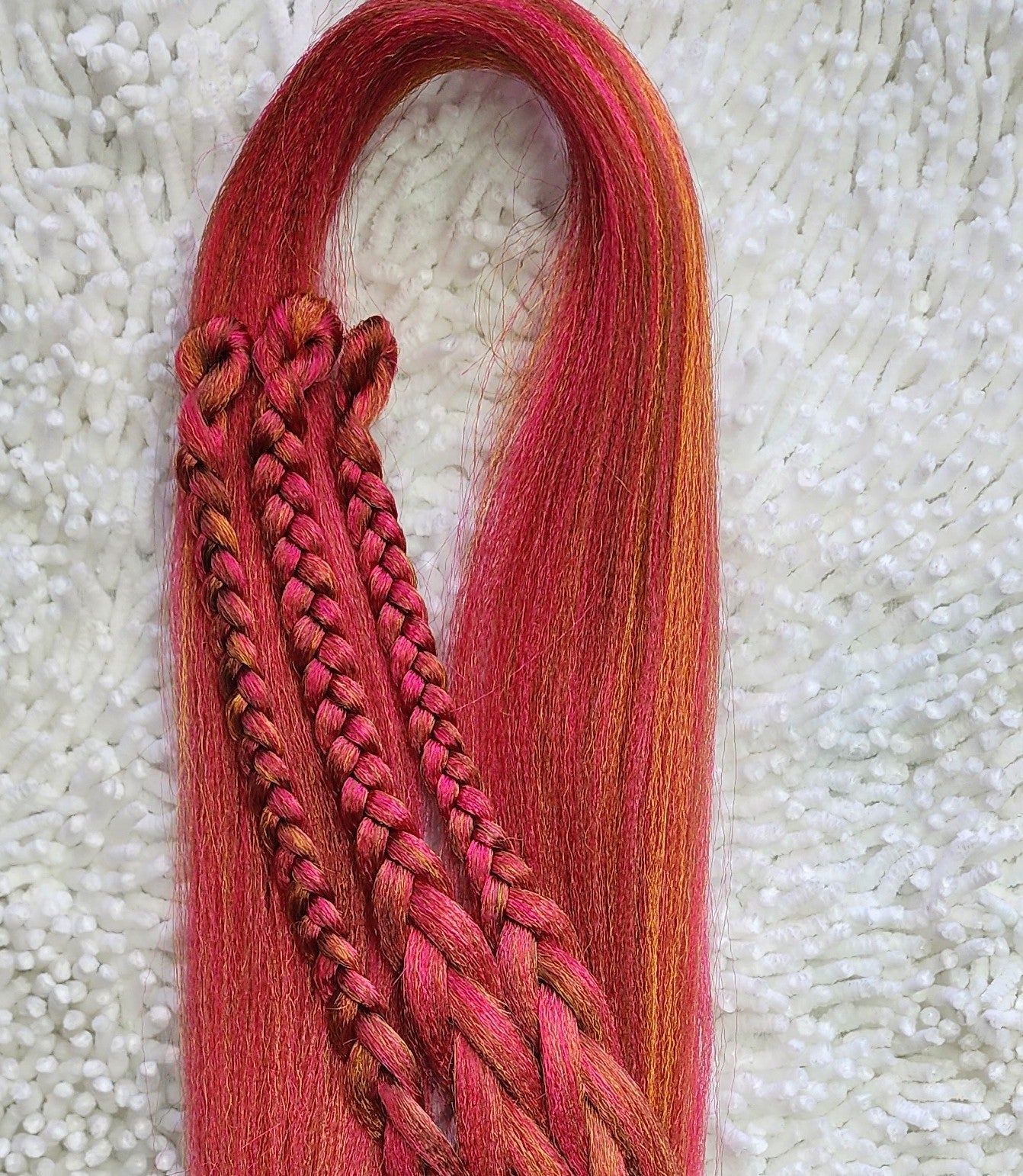 Passion Fruit Blend pink gold prestretched braiding hair