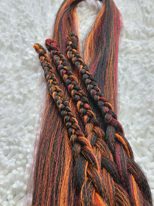 Blackberry Passion Blend black pink orange prestretched braiding hair