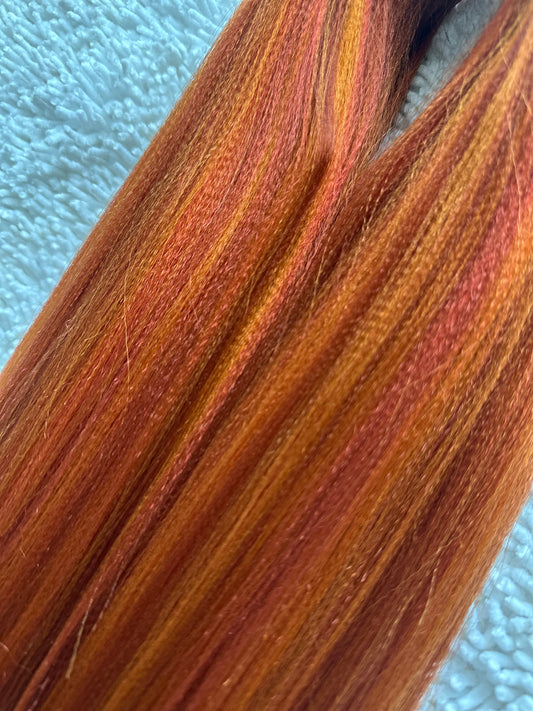 Spice Blend brown orange red prestretched braiding hair