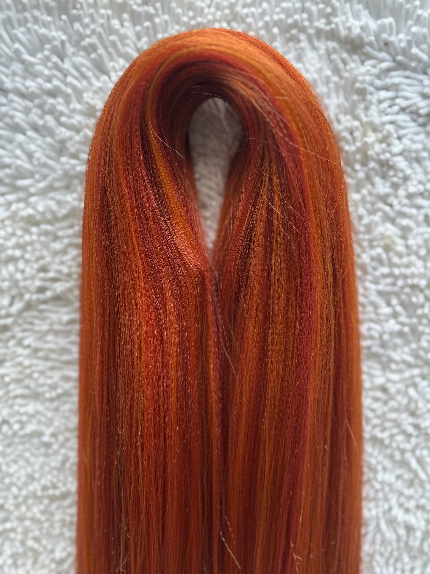 Spice Blend brown orange red prestretched braiding hair