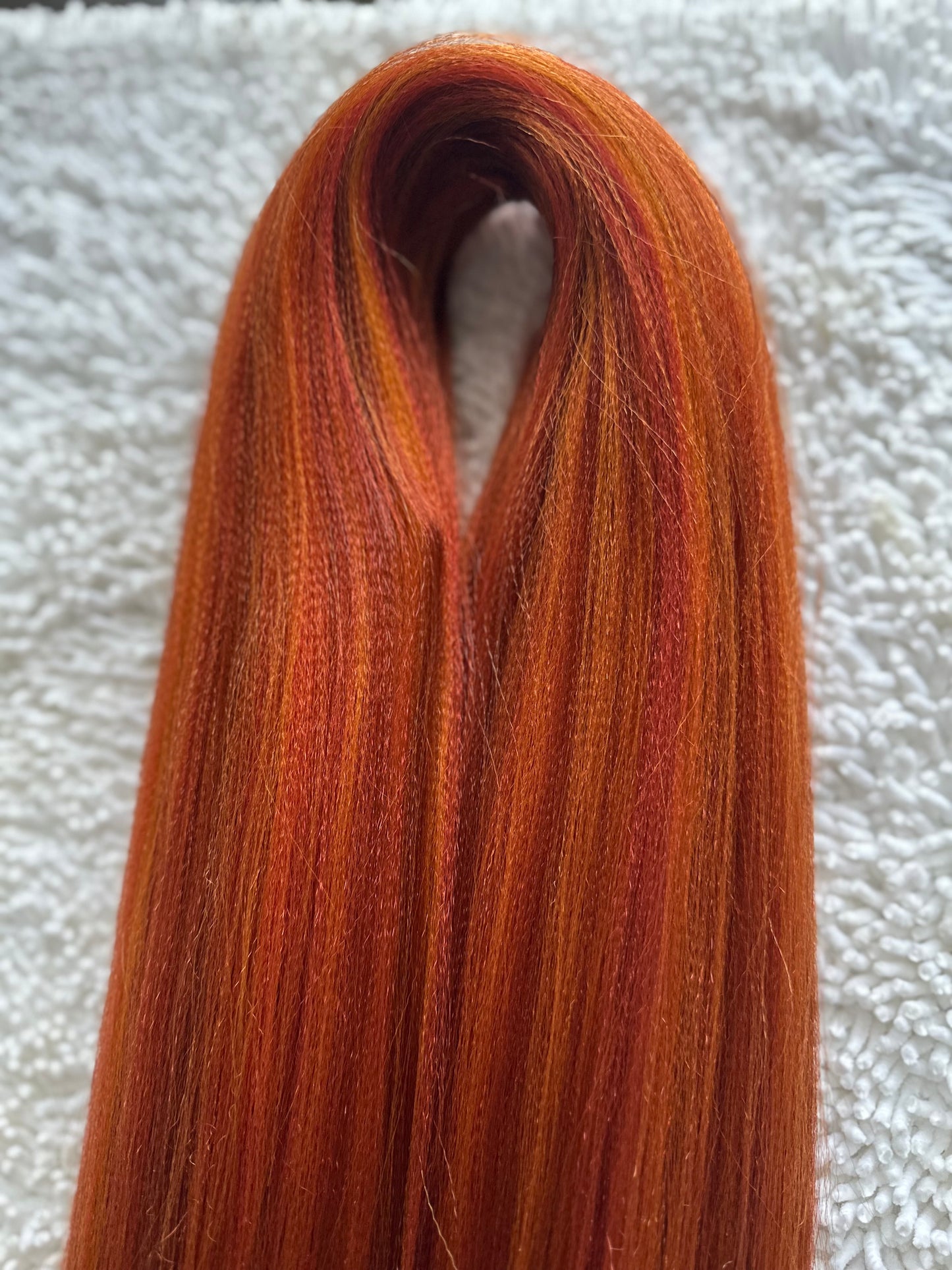 Spice Blend brown orange red prestretched braiding hair