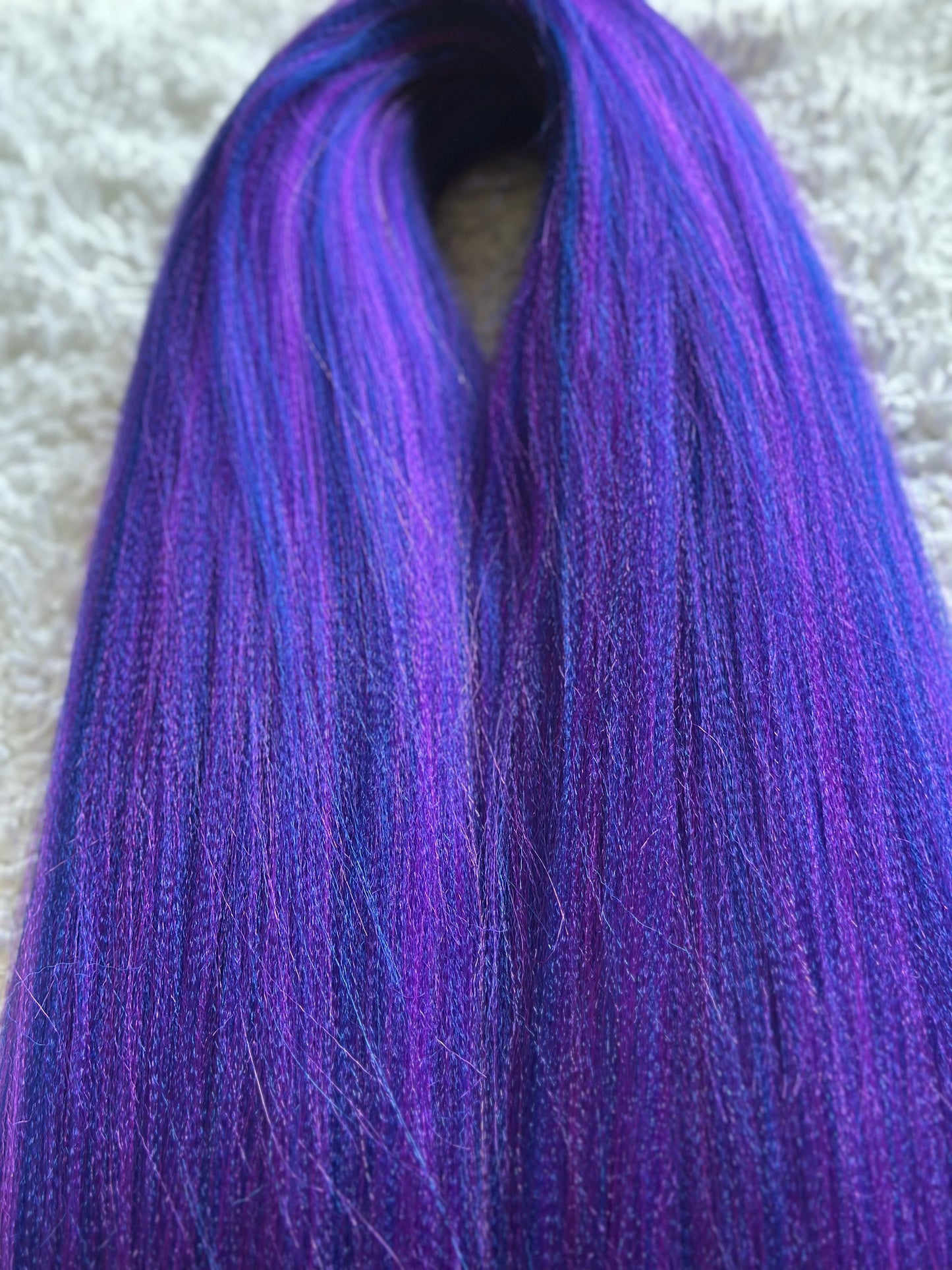Blurple Blend blue and purple prestretched braiding hair