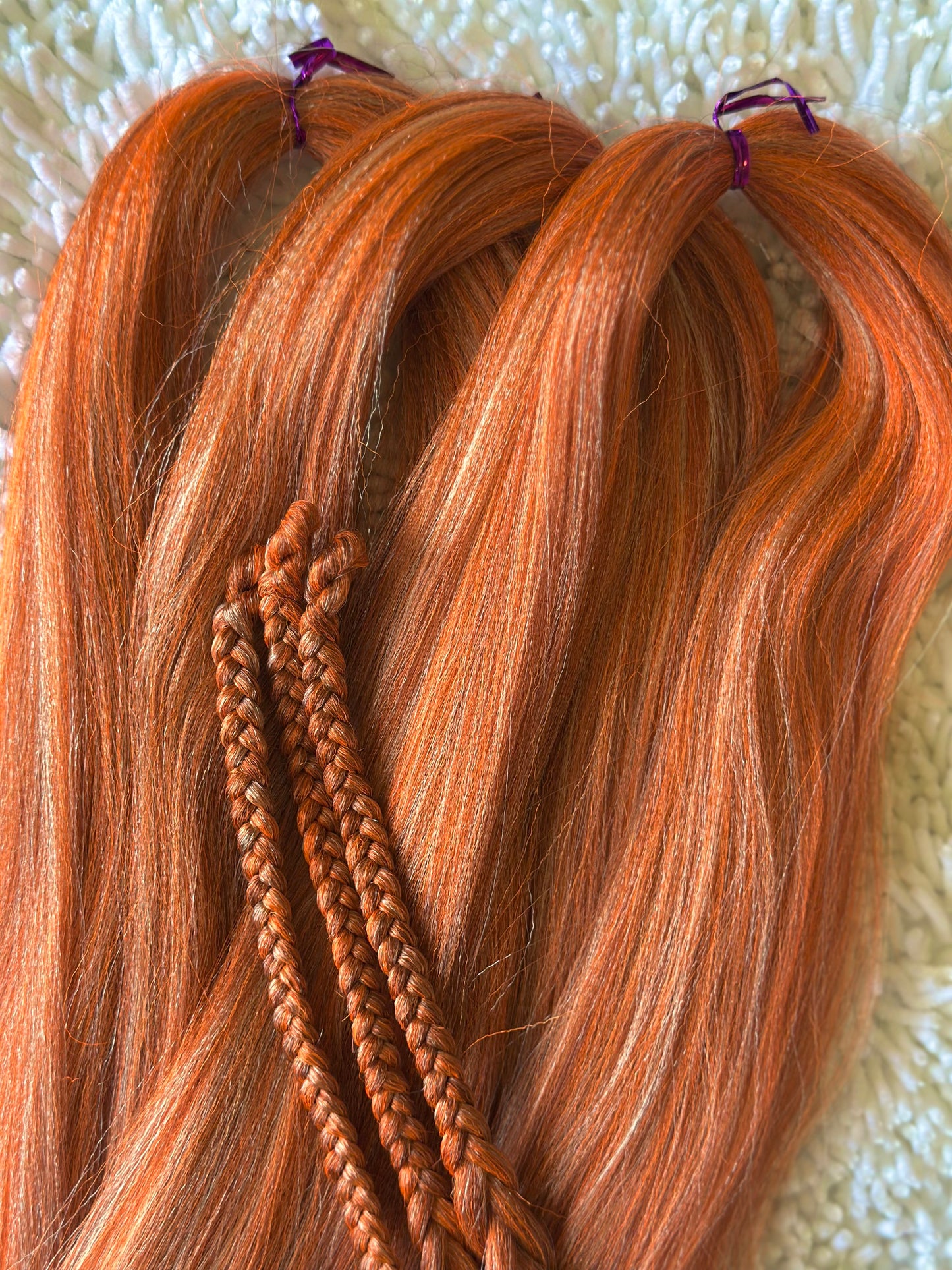 Pumpkin Spice Blend brown orange prestretched braiding hair