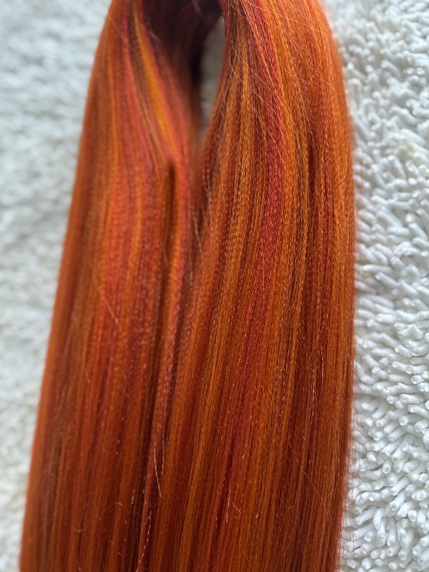 Spice Blend brown orange red prestretched braiding hair