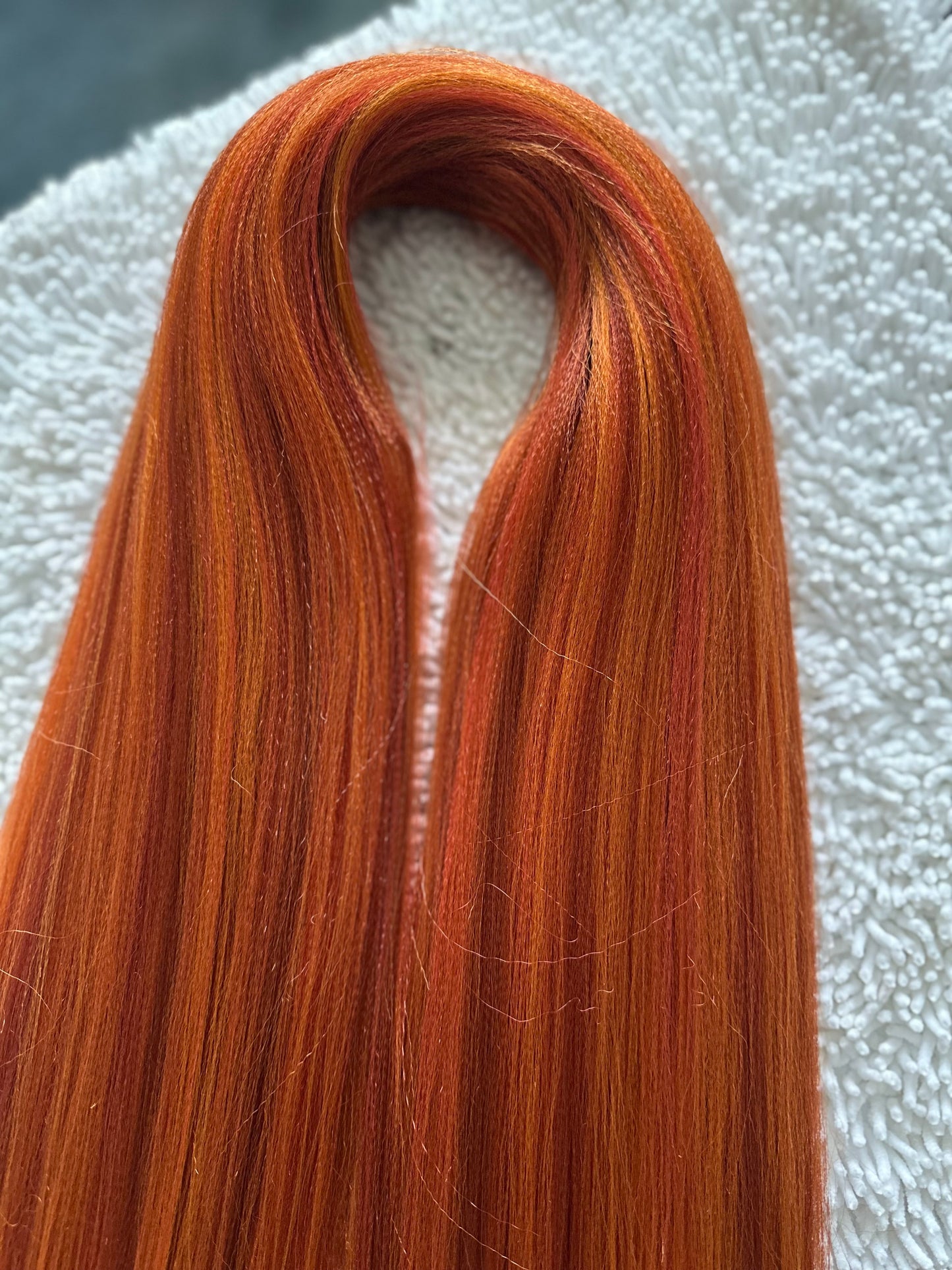Spice Blend brown orange red prestretched braiding hair