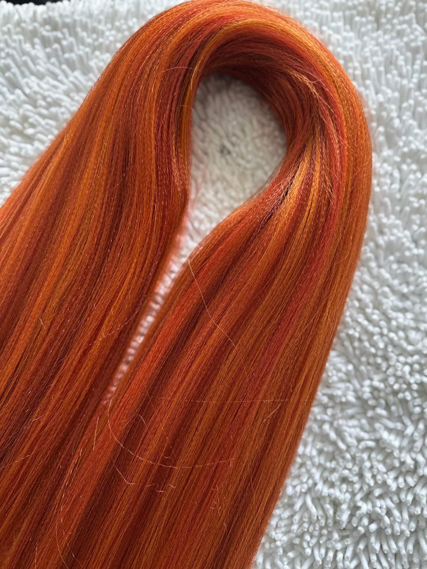 Spice Blend brown orange red prestretched braiding hair