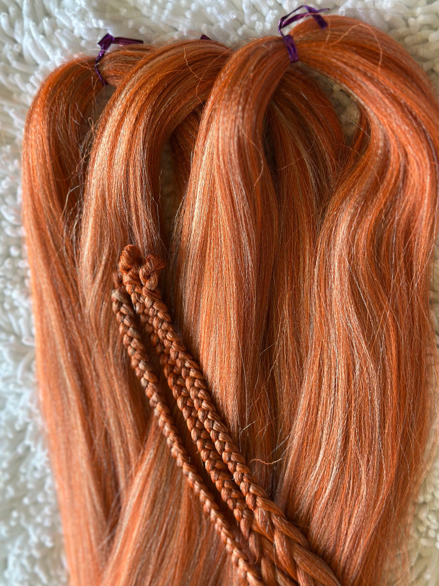 Pumpkin Spice Blend brown orange prestretched braiding hair