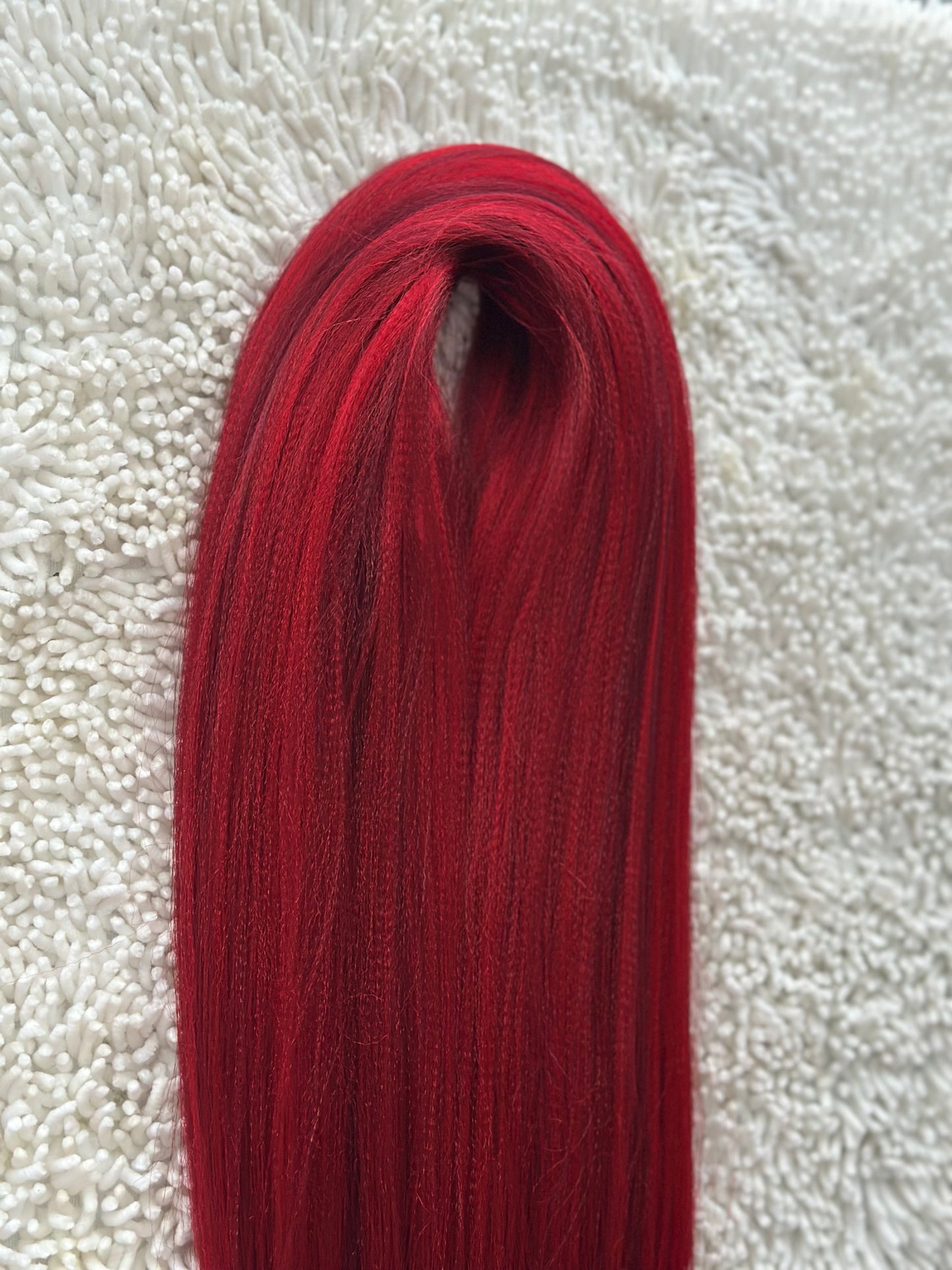 Red velvet Blend red burgundy prestretched braiding hair