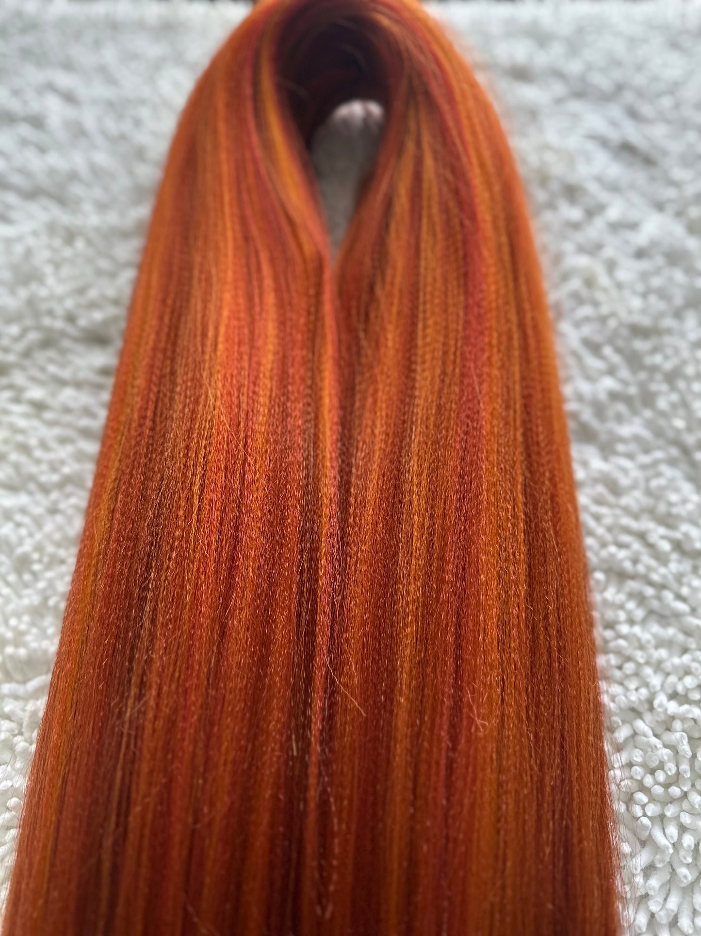Spice Blend brown orange red prestretched braiding hair