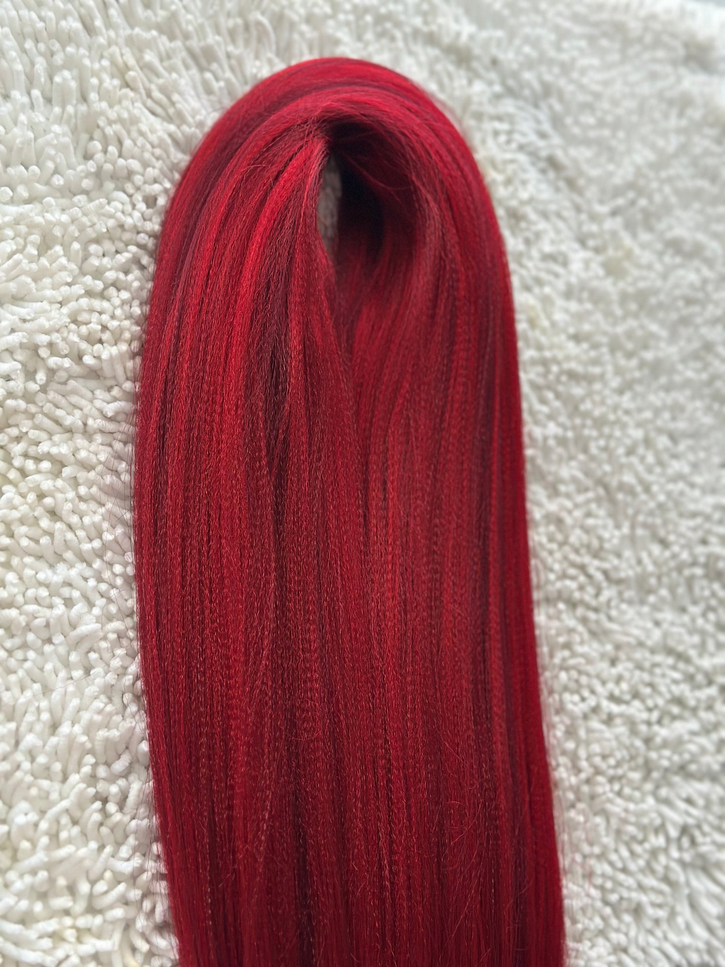 Red velvet Blend red burgundy prestretched braiding hair