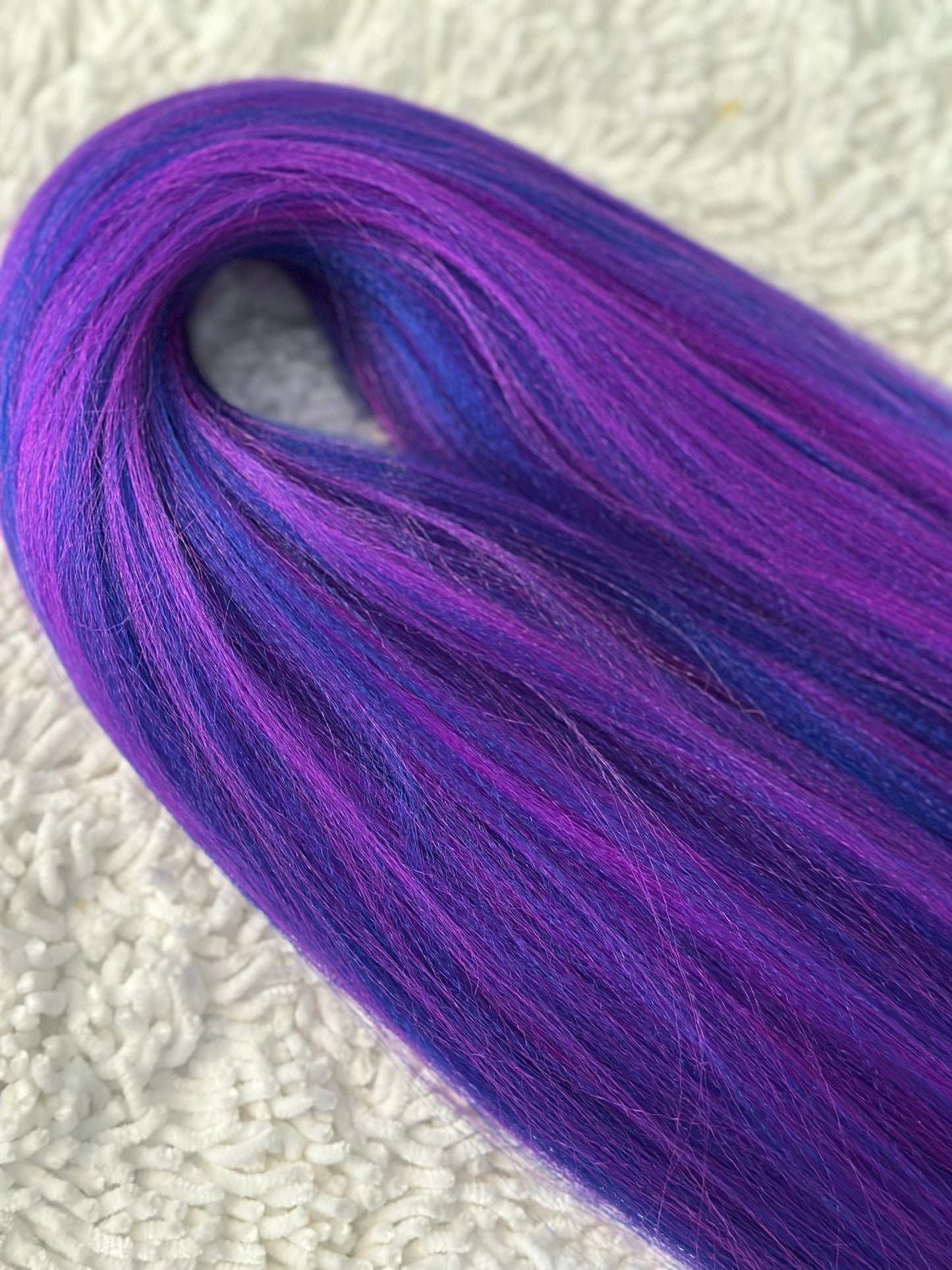 Blurple Blend blue and purple prestretched braiding hair