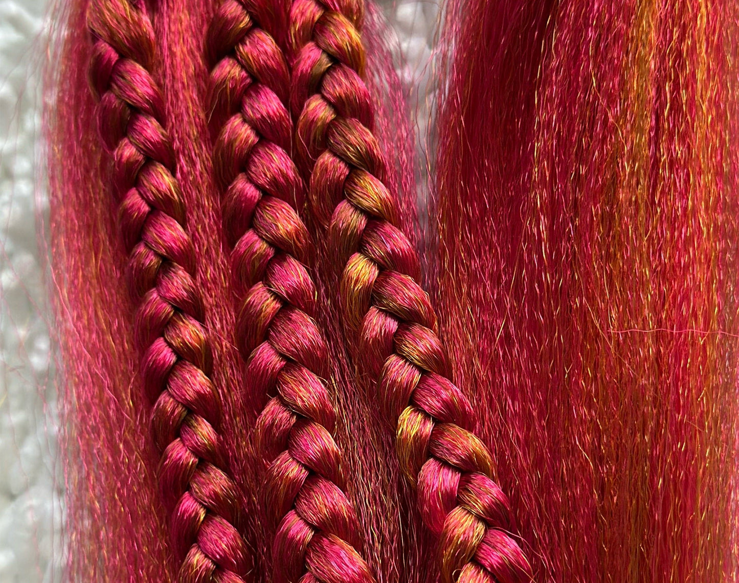 Passion Fruit Blend pink gold prestretched braiding hair