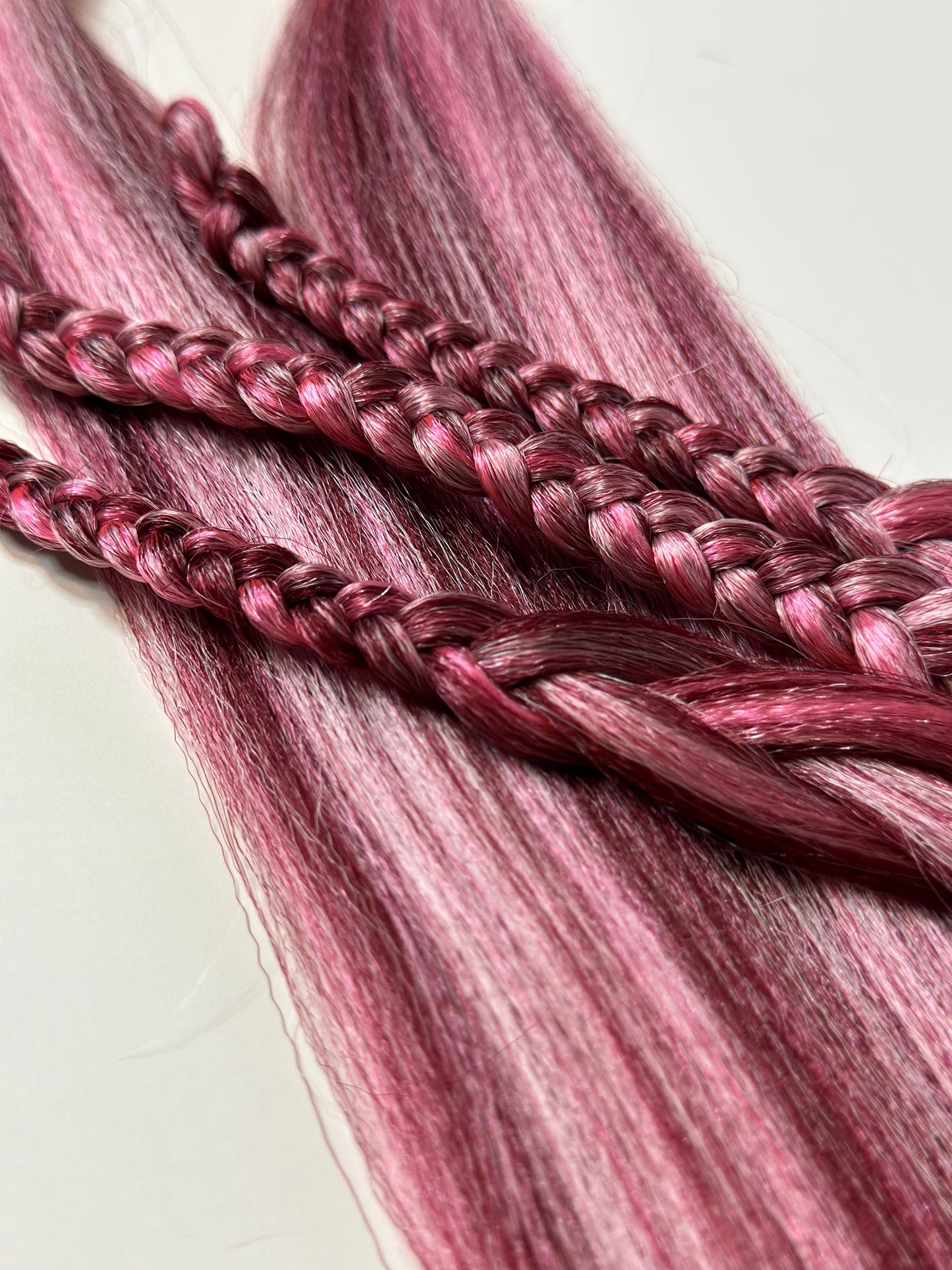 Blush Berry Blend pink burgundy prestretched braiding hair