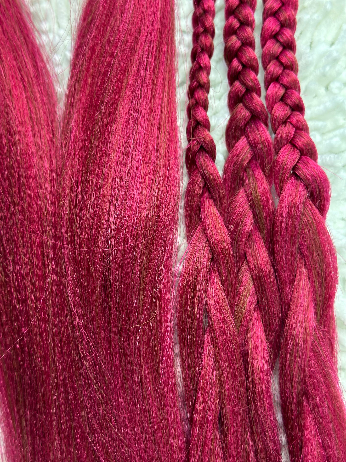 Raspberry Blend pink brown prestretched braiding hair