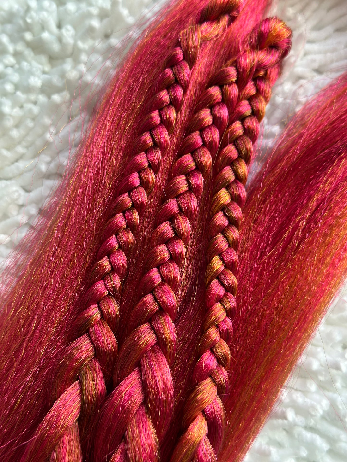 Passion Fruit Blend pink gold prestretched braiding hair