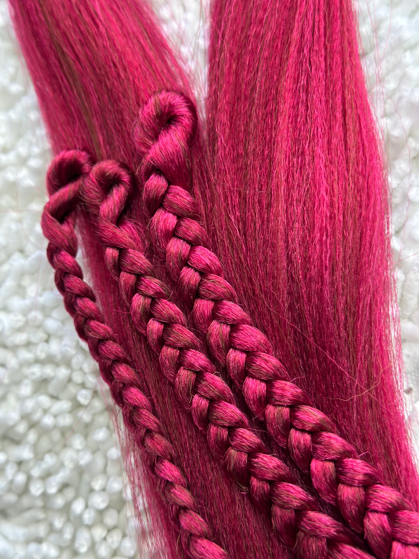 Raspberry Blend pink brown prestretched braiding hair