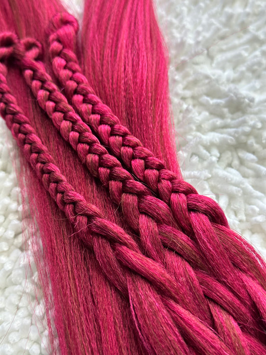 Raspberry Blend pink brown prestretched braiding hair