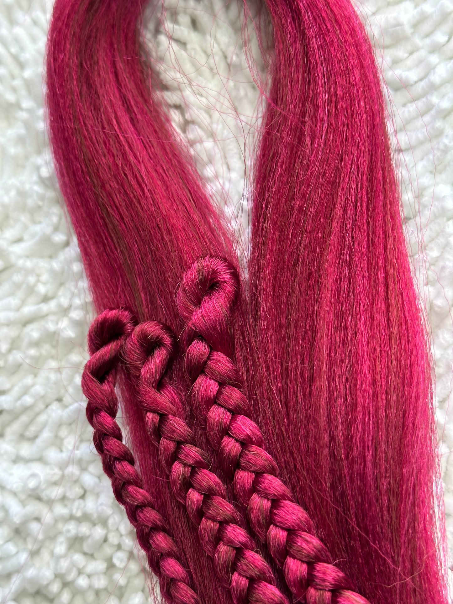 Raspberry Blend pink brown prestretched braiding hair