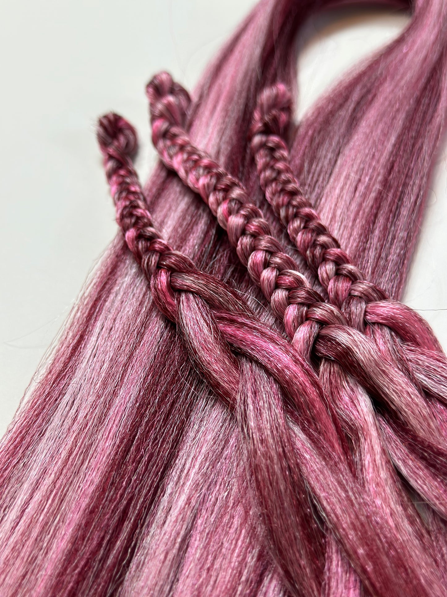Blush Berry Blend pink burgundy prestretched braiding hair