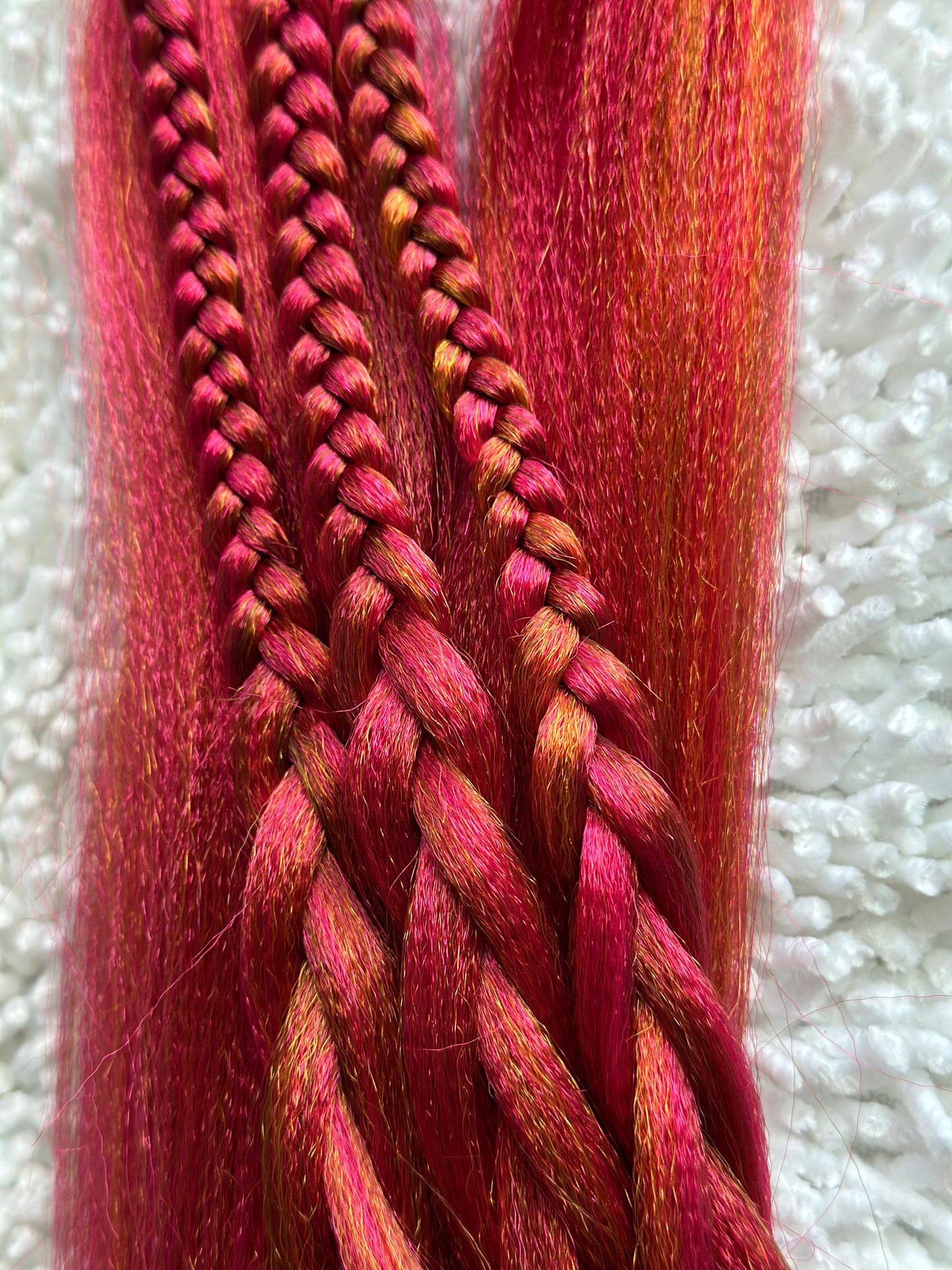 Passion Fruit Blend pink gold prestretched braiding hair