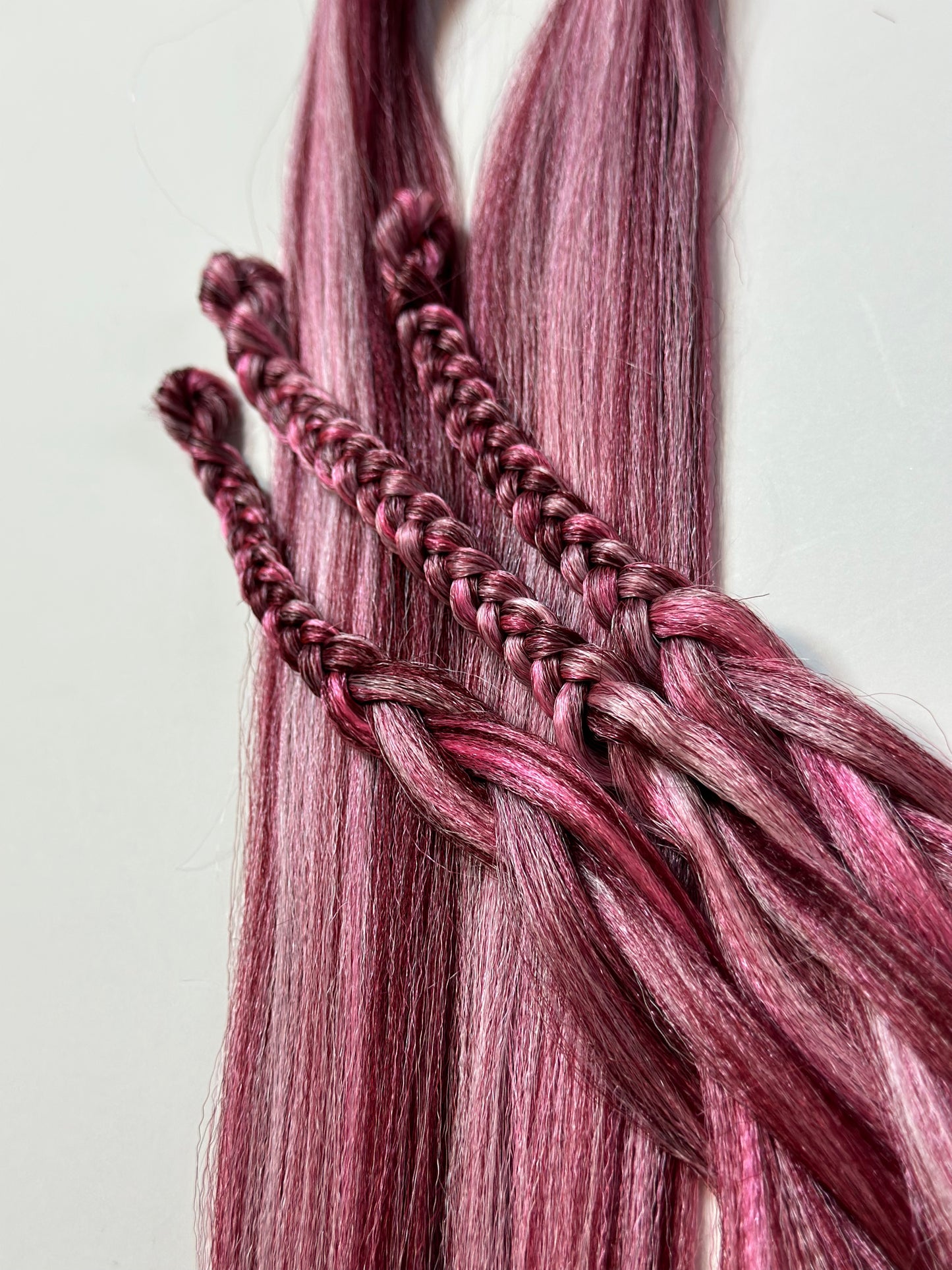 Blush Berry Blend pink burgundy prestretched braiding hair