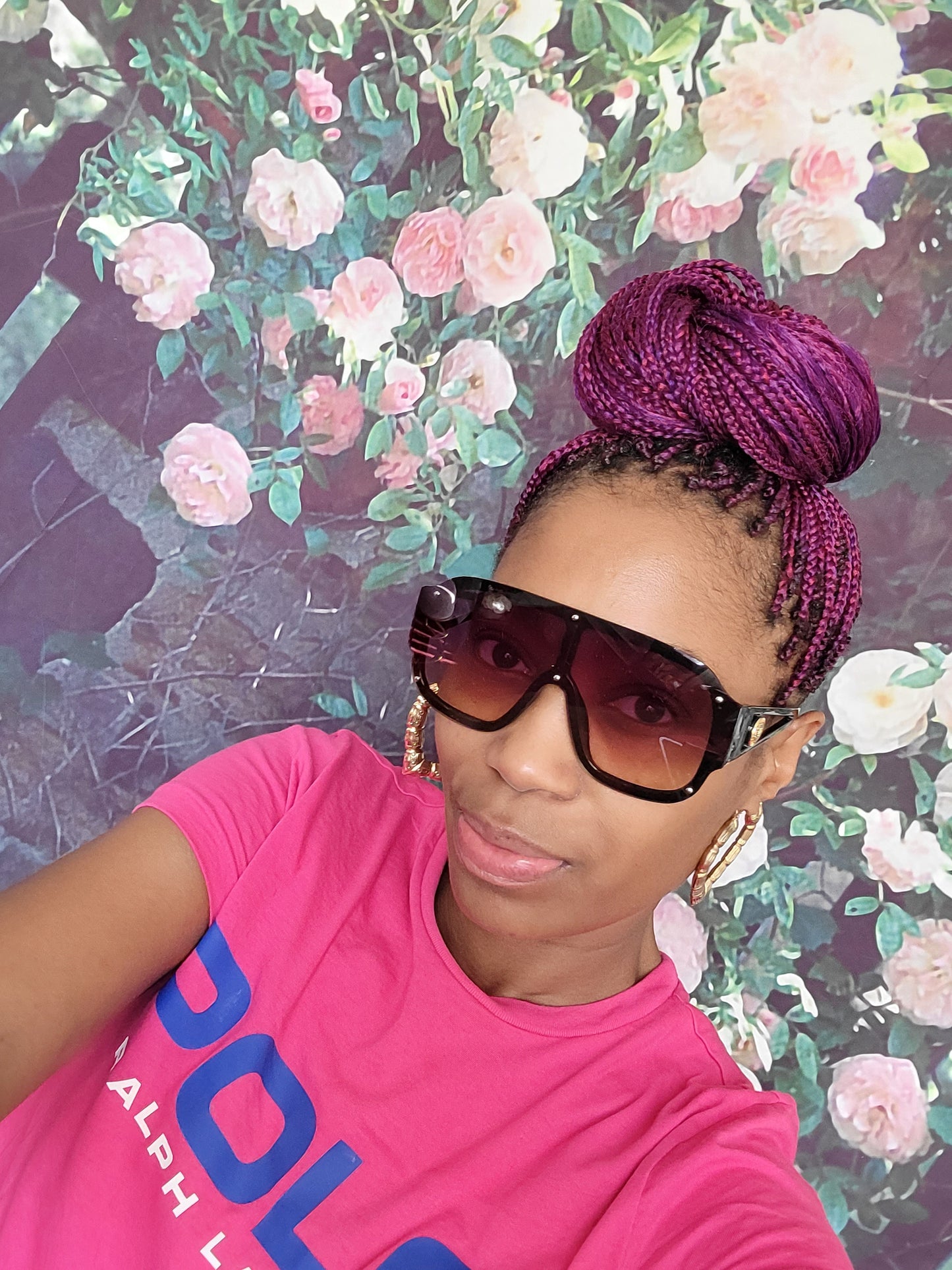 Purple Berry Blend pink purple prestretched braiding hair