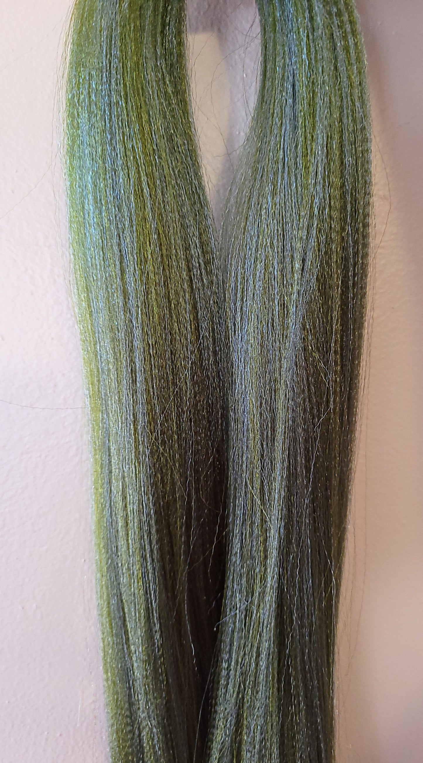 Blue Olive Blend green blue prestretched braiding hair