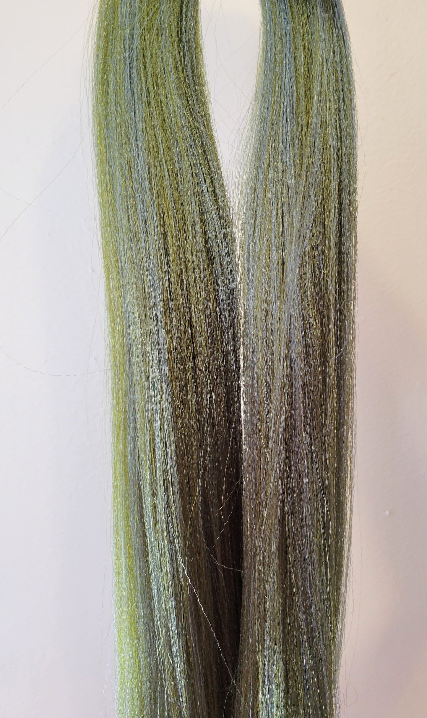 Blue Olive Blend green blue prestretched braiding hair
