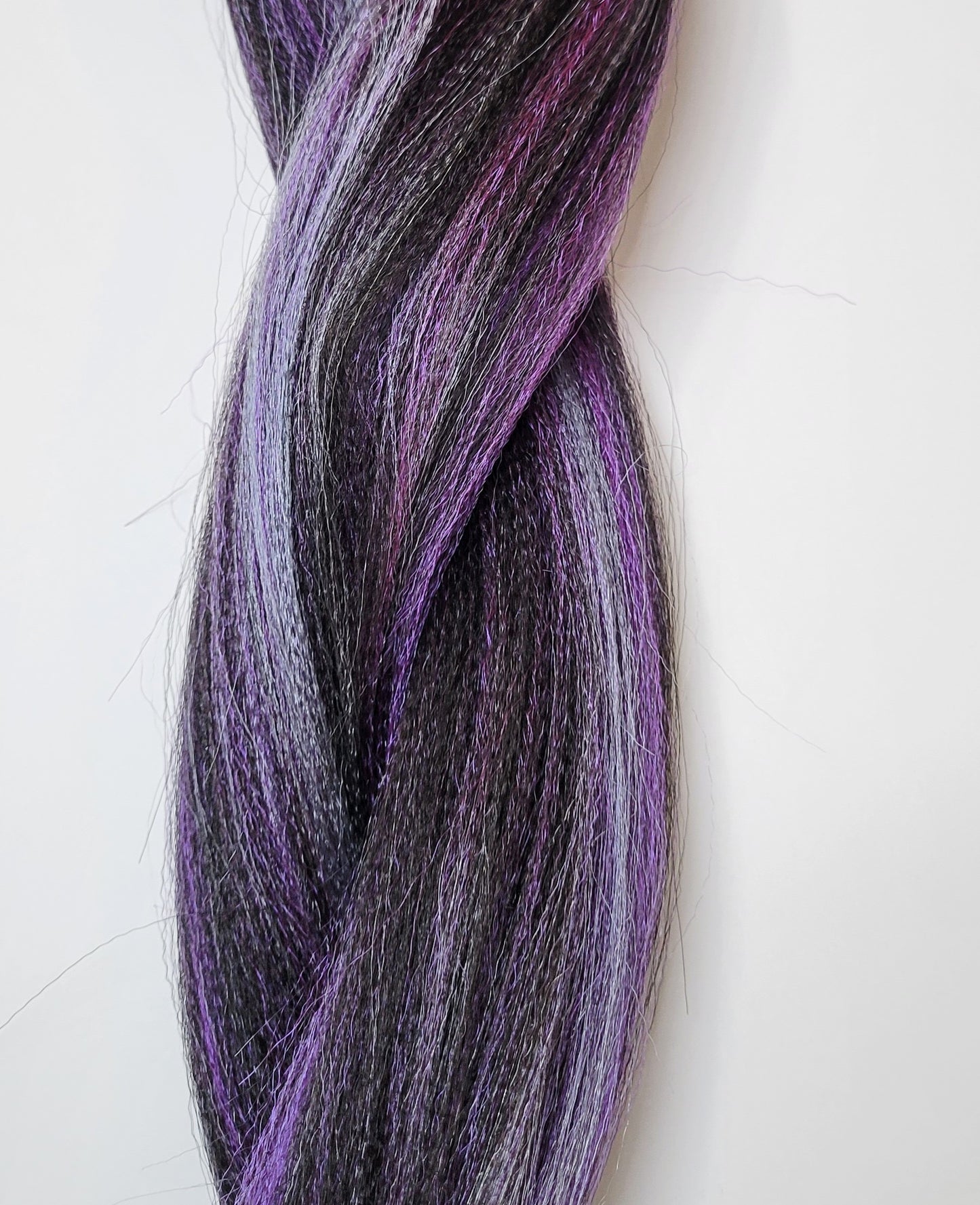 Black Violet Blend black purple prestretched braiding hair