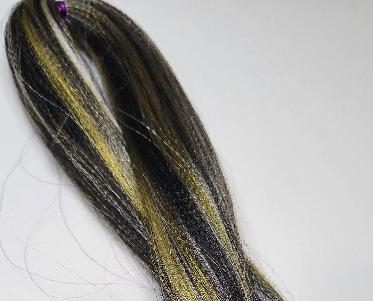 Cleopatra Blend black yellow white prestretched braiding hair