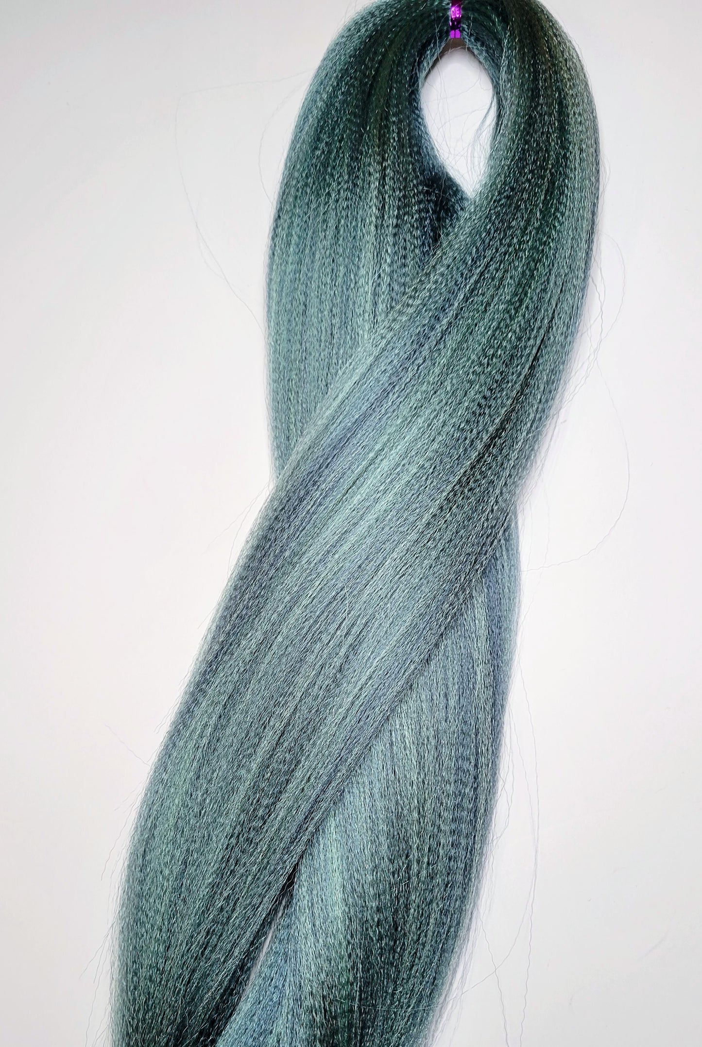Blue Mint Blend blue green prestretched braiding hair