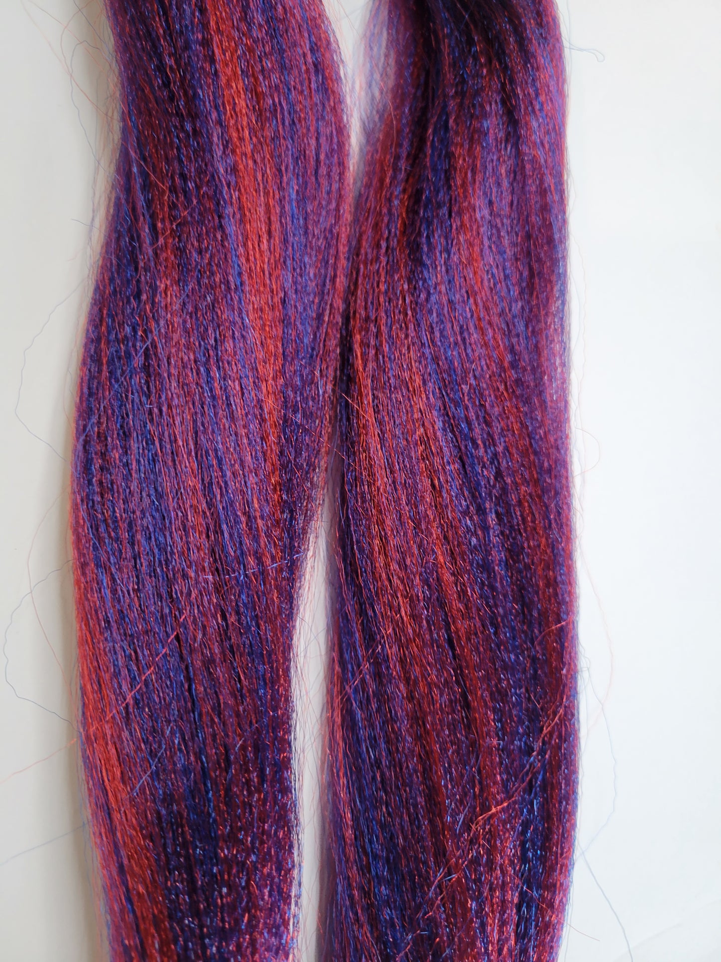 Berry Blue Blend red blue prestretched braiding hair