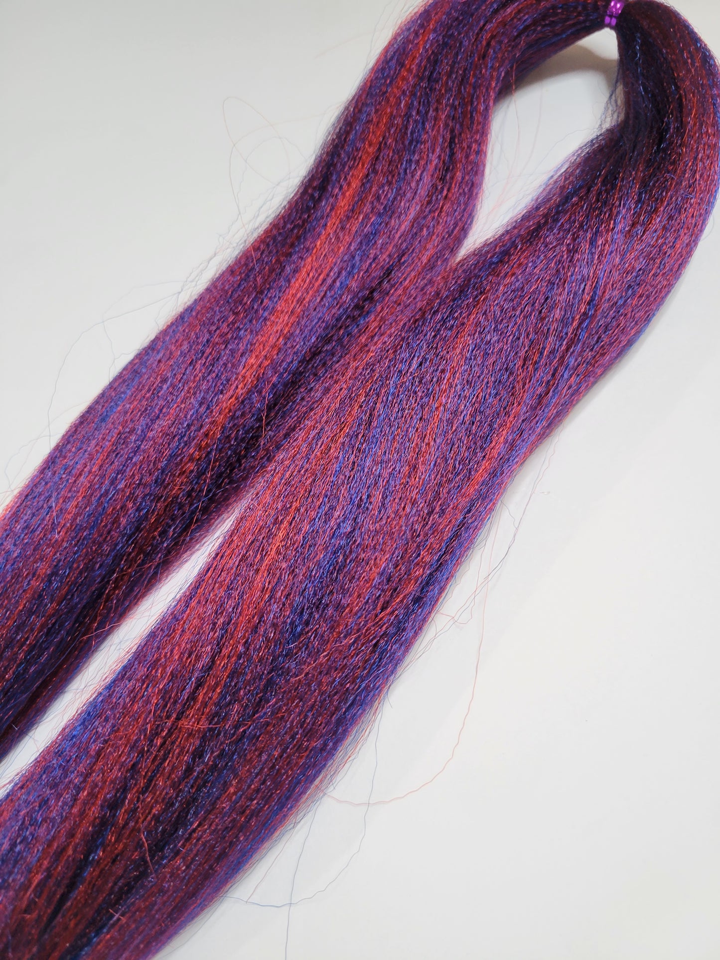 Berry Blue Blend red blue prestretched braiding hair