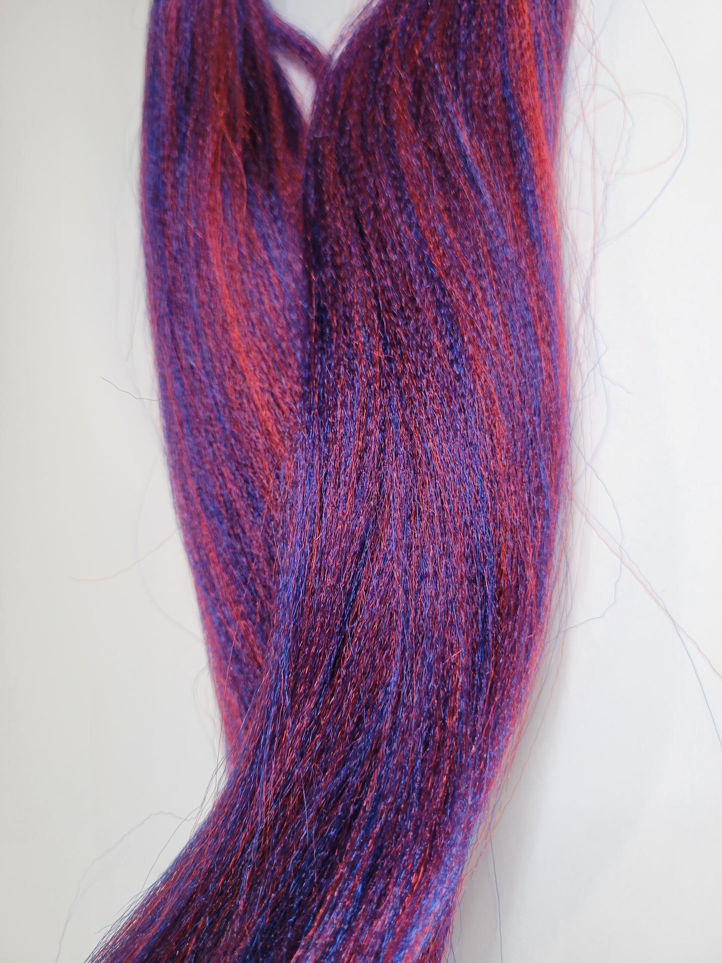 Berry Blue Blend red blue prestretched braiding hair