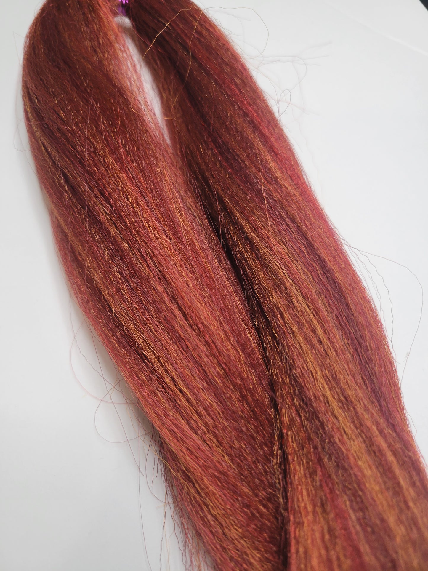 Ginger Spice Blend red brown orange prestretched braiding hair