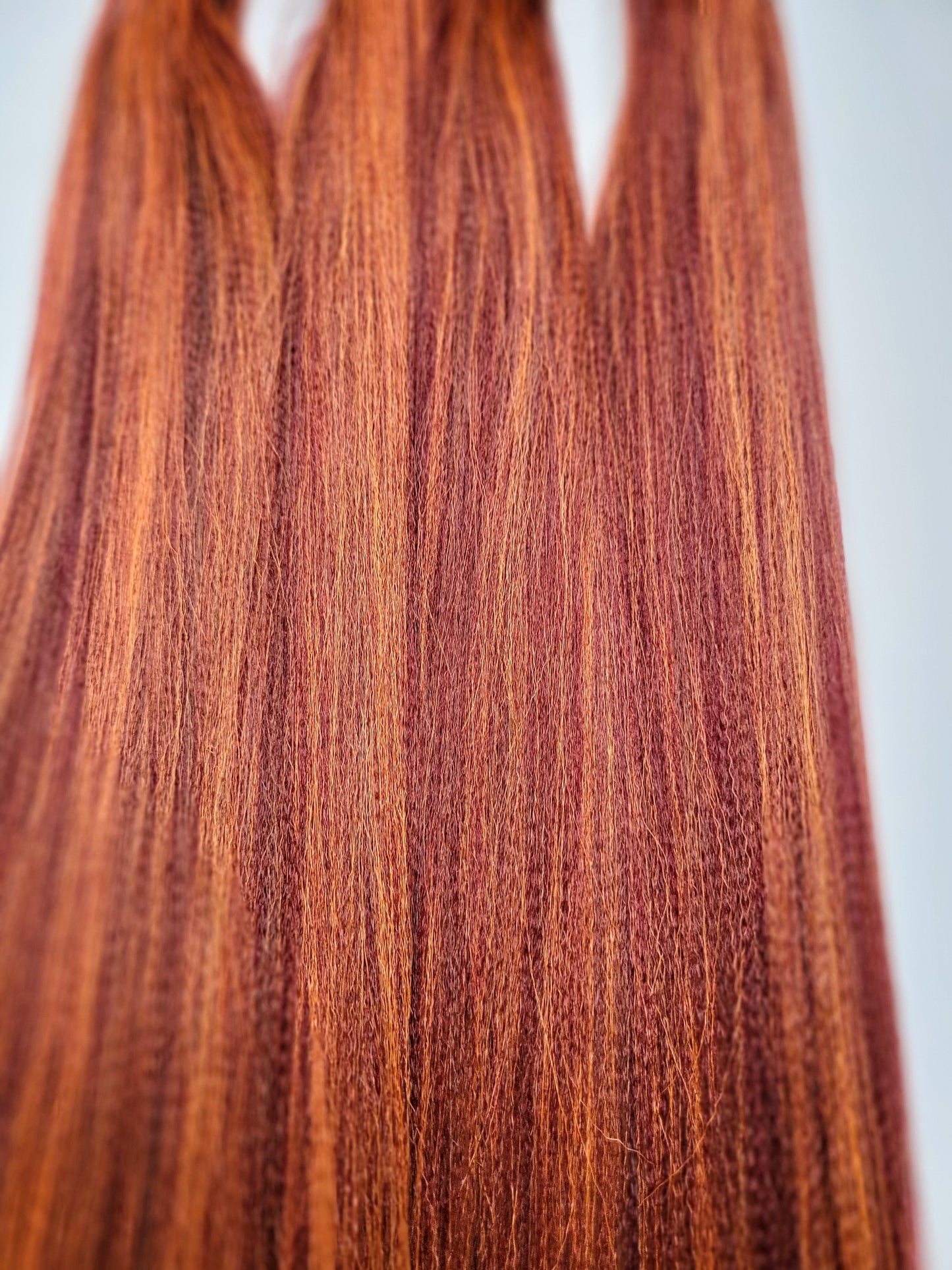 Orange Berry Blend orange burgundy prestretched braiding hair