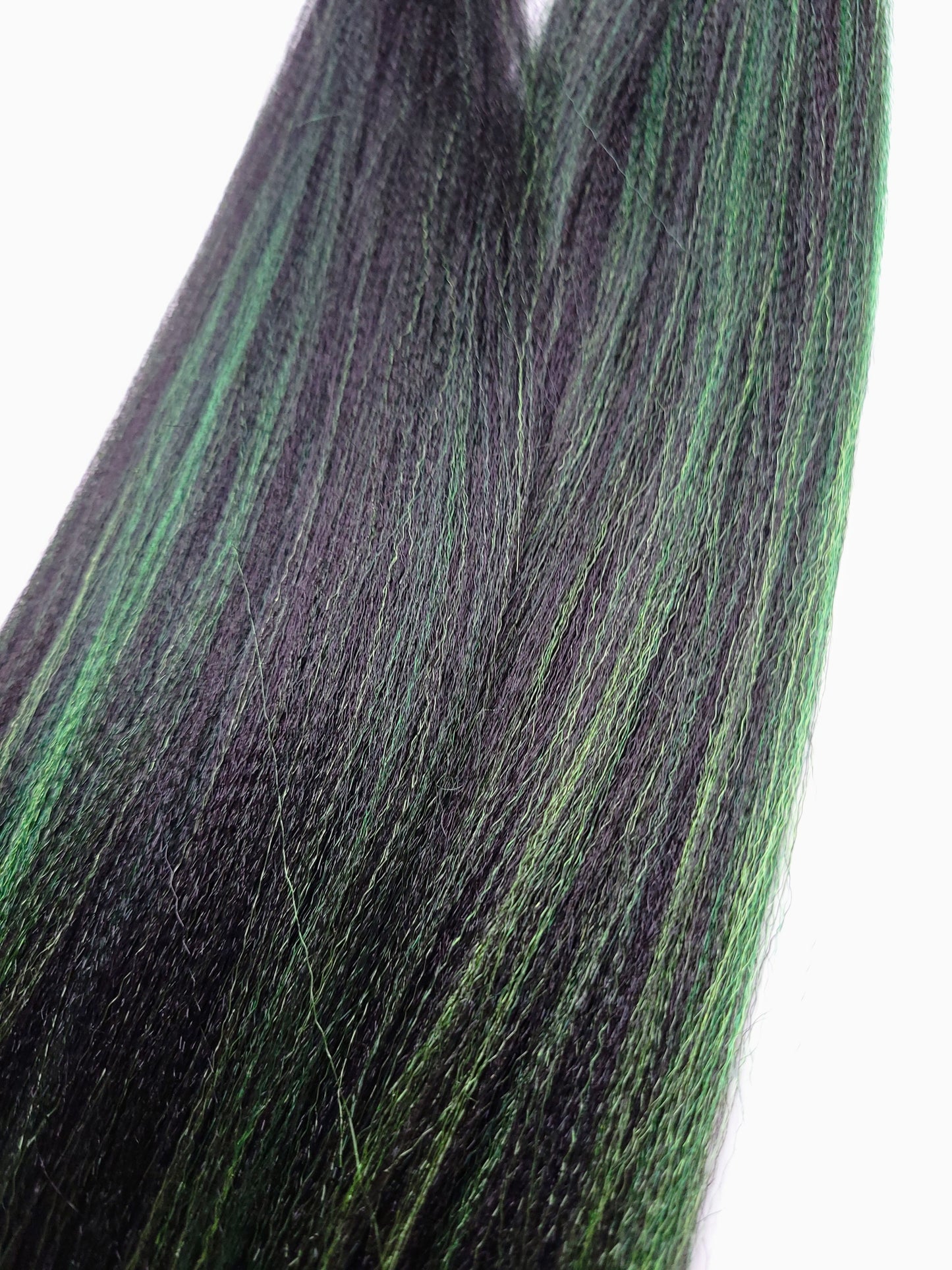 Black Hulk Blend black green prestretched  braiding hair