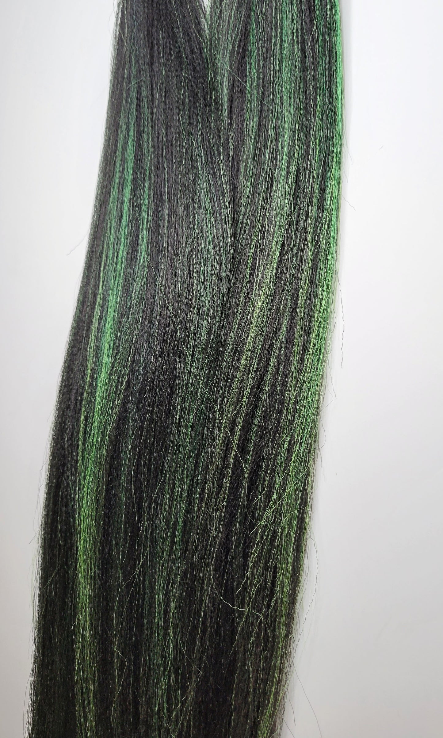 Black Hulk Blend black green prestretched  braiding hair