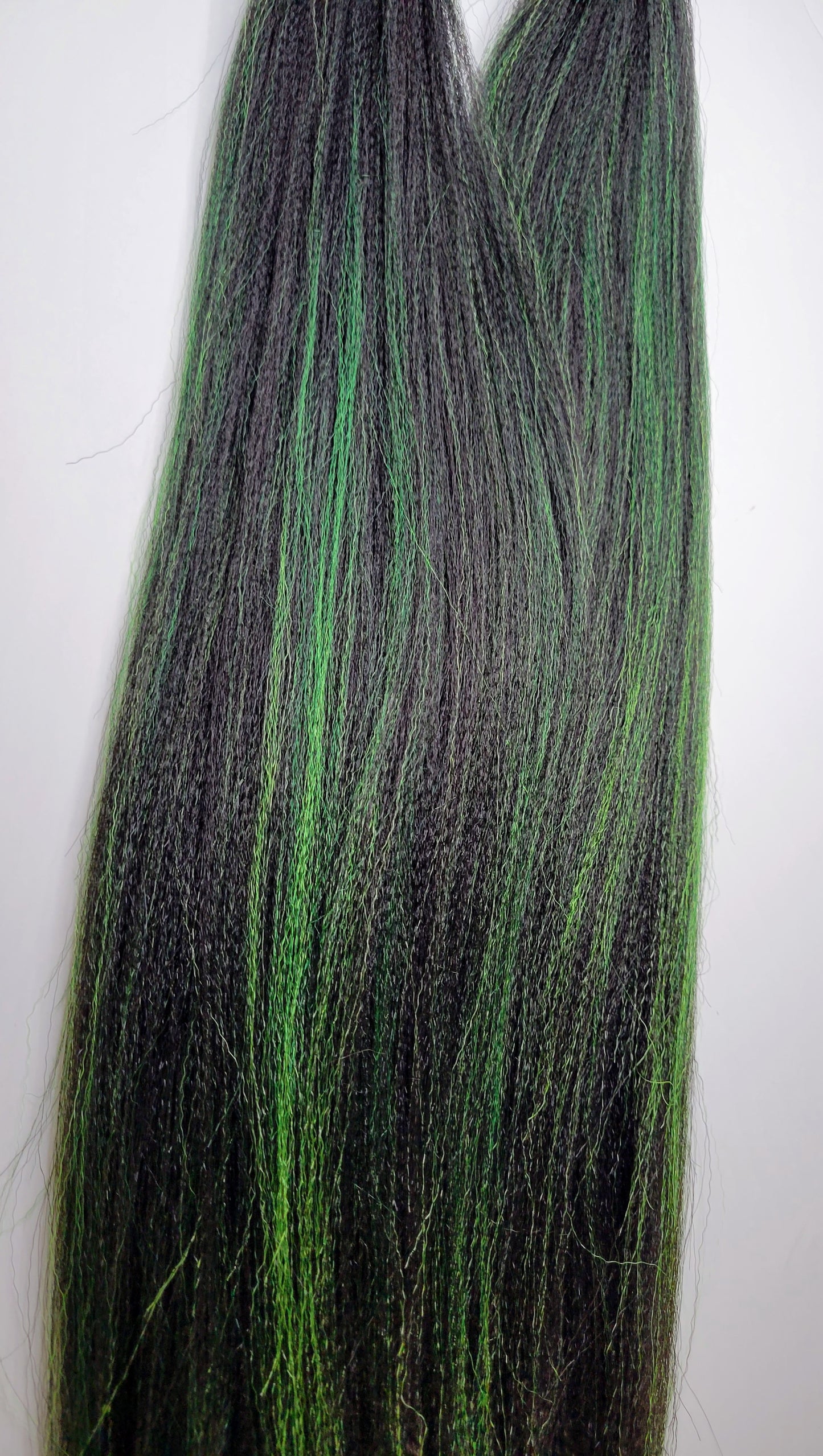 Black Hulk Blend black green prestretched  braiding hair