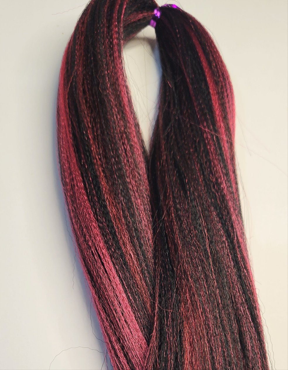 Black Dragon Fruit Blend black red pink prestretched braiding hair