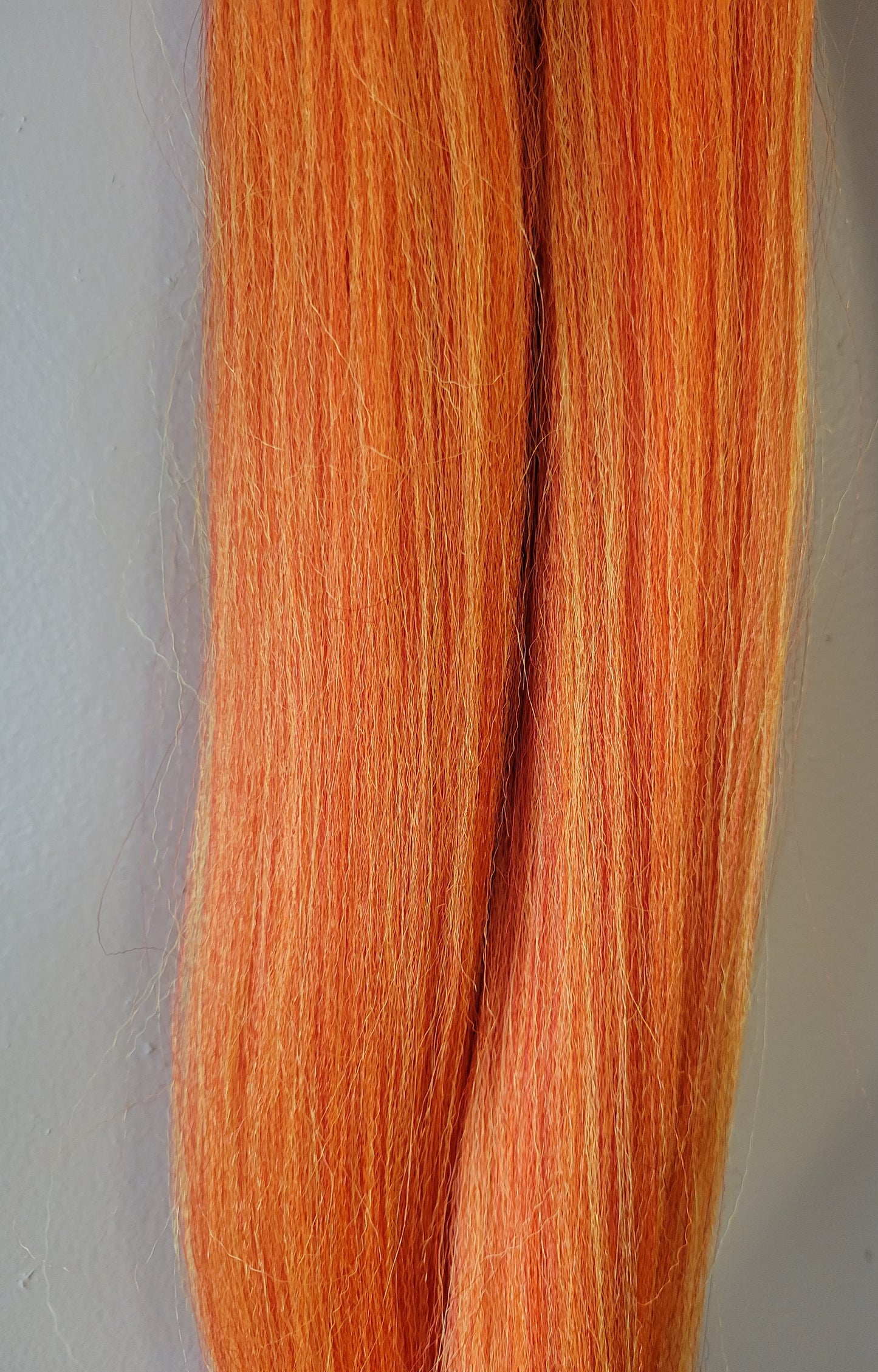 Orange Crush Blend red orange yellow prestretched braiding hair
