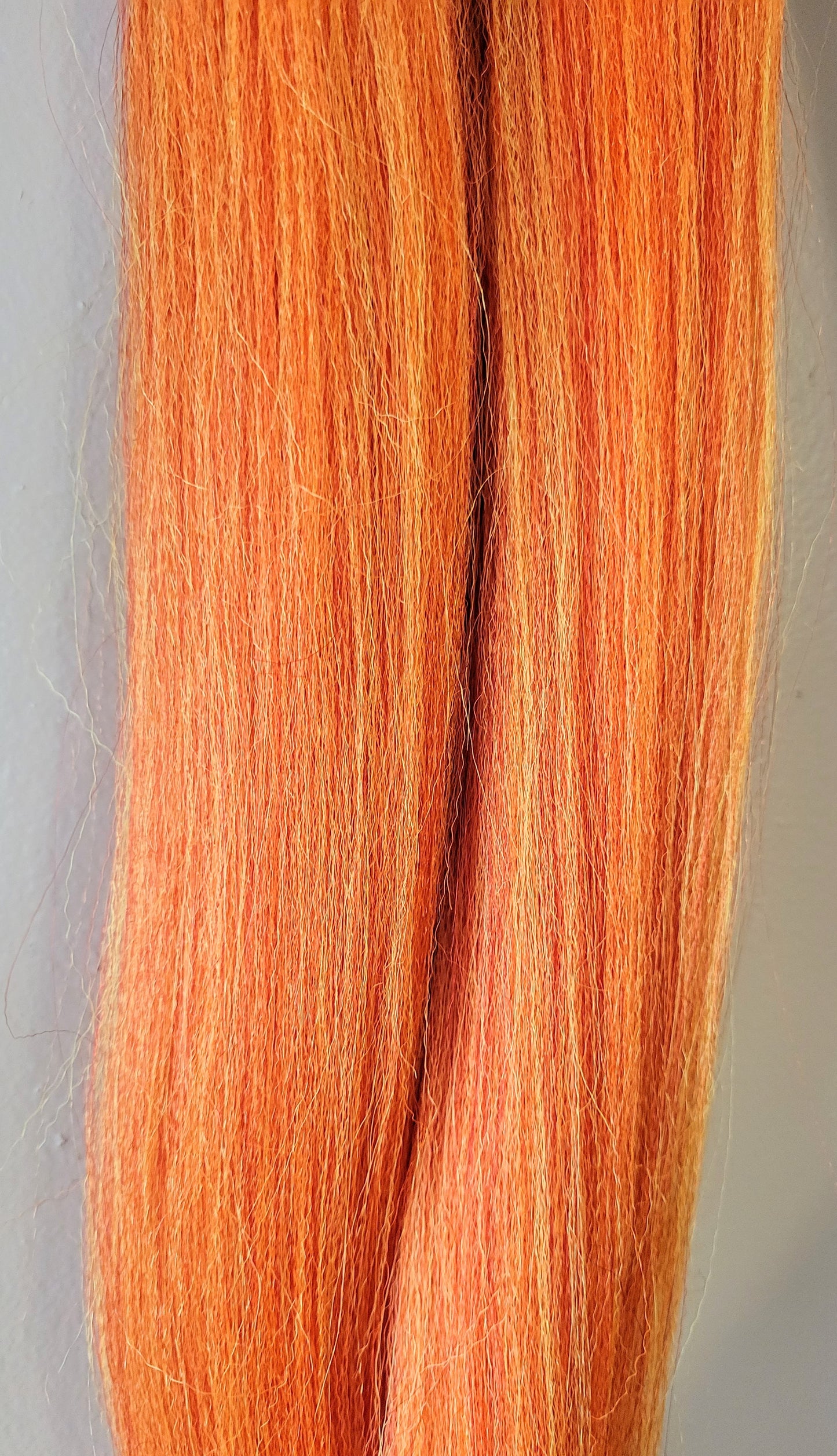 Orange Crush Blend red orange yellow prestretched braiding hair