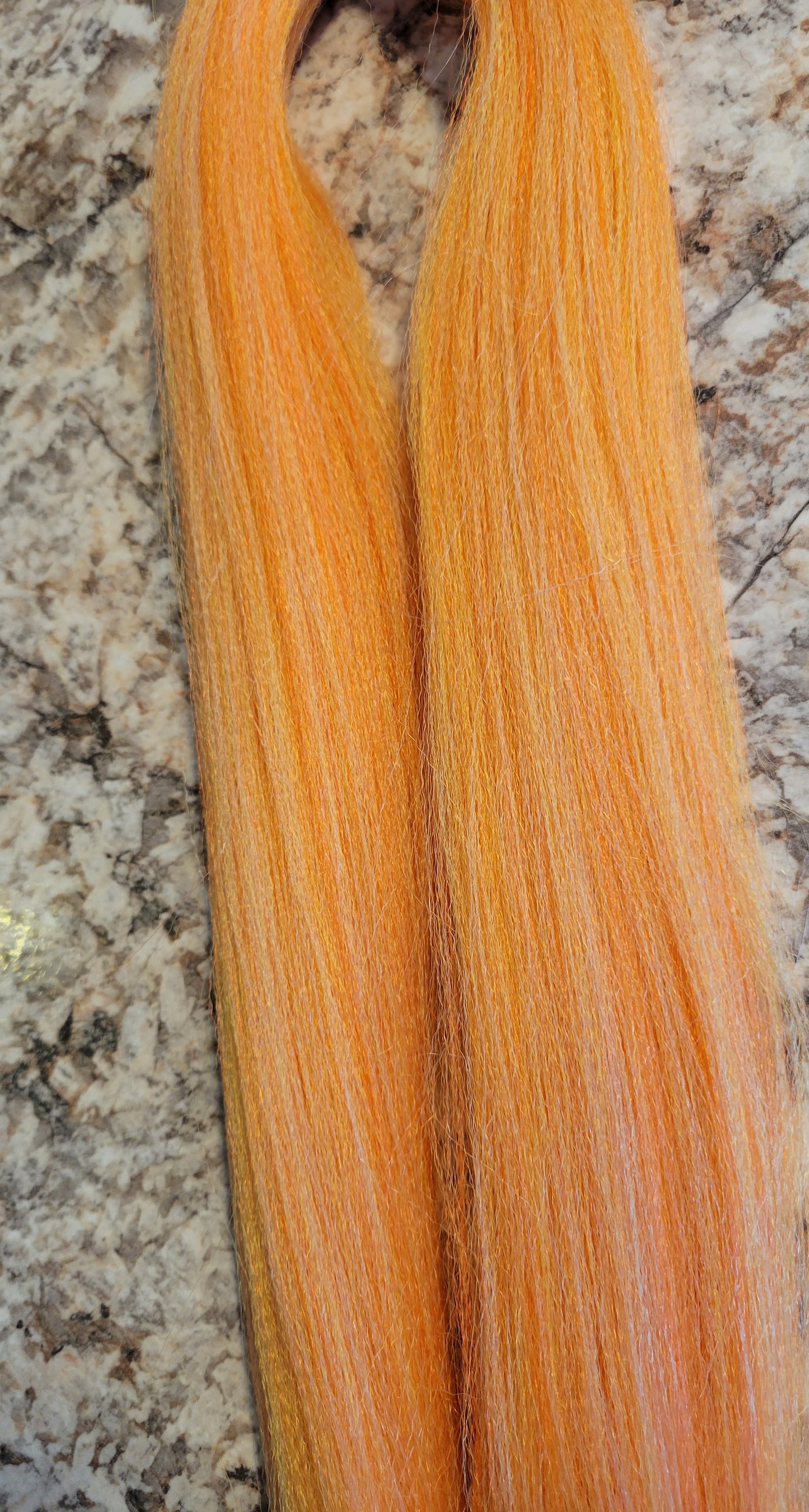 Orange Mango Bend orange yellow blonde prestretched braiding hair